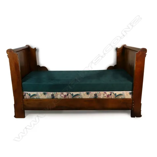 A c.1850 French cherrywood Bateau lit (day bed),
